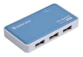 Концентратор USB2 DEFENDER 4PORT QUADRO POWER 83503