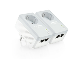 Комплект адаптеров TP-Link TL-PA4020PKIT 500Mbps Powerline Datarate, 2x10/100Mbps Fast Ethernet, со встроенной электророзеткой
