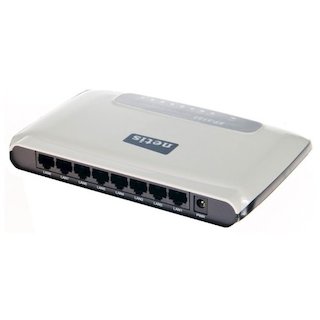 Коммутатор NETIS 8PORT 1000M ST3108G  Коммутатор 8-портовый гигабитный 10/100/1000 Мбит/с, настольный, пластиковый корпус