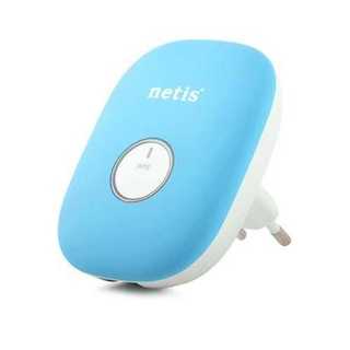 Wi-Fi усилитель сигнала NETIS 300MBPS E1+ BLUE  Усилитель беспроводного сигнала серии 300 Мбит/с,  2.4 ГГц, 802.11n, 1 порт LAN 10/100 Мбит/с, кнопка