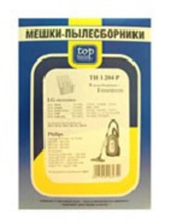 Пылесборники TOP HOUSE TH1204P Двухслойные 5 шт.+1+1 м.ф. д/пылес:Philips,LG Electronics