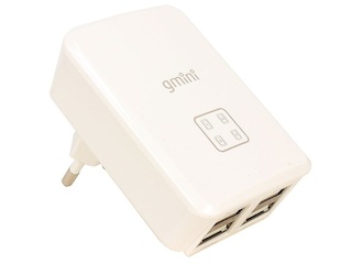 Сетевое з/у Gmini 2.1А + 1А 4 USB white (GM-WC-0123-4USB)