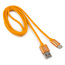 Кабель USB 2.0 Cablexpert CC-S-USBC01O-1M, AM/Type-C, серия Silver, длина 1м, оранжевый, блистер