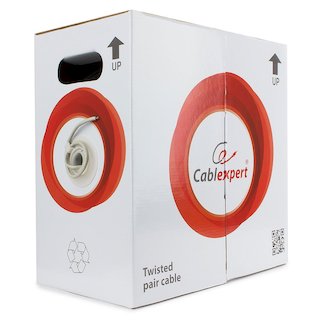Кабель UTP Cablexpert UPC-5051E-SOL UTP5e, 4 пары, 0.51 мм, CCA, однож., 305 м, серый