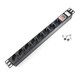 Сетевой фильтр Gembird < MAX19-EH8-0>  19", чёрный 1U 8розеток