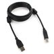 Кабель USB 2.0 Am-Bm Gembird/Cablexpert CCF2-USB2-AMBM-6, AM/BM, 1.8м, экран, 2феррит.кольца, черный, пакет