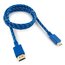 Кабель HDMI-miniHDMI Konoos KC-HDMICnbl, 1м, v1.4, 19M/19M, нейлоновая оплетка, синий, позол.разъемы, коробка