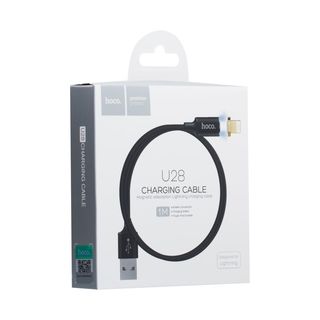 Кабель Hoco U28 Magnetic adsorption lightning 1m Black