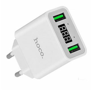 Сетевое з/у Hoco C25A LED 2.2A Dual USB White