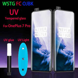 Защитное стекло для OnePlus 7T PRO Full Glue UV Liquid Тempered Glass