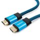 Кабель HDMI Gembird  Серия Gold, CC-G-HDMI01-7.5M, 7,5 м, v1.4, синий, позол. разъемы, ал. корпус, нейл. оплетка
