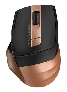 Беспроводная мышь A4 Fstyler FG35 золотистый/черный оптическая (2000dpi) беспроводная USB (6but)