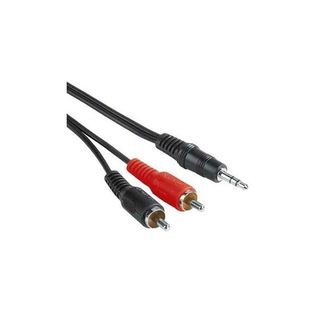 Кабель-переходник аудио Hama H-30455 2хRCA (m)/Jack 3.5 (m) 2м черный