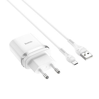 Сетевое з/у Hoco Type-C C12Q Smart QC3.0 charger set (EU) White