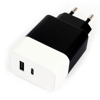 Сетевое з/у Cablexpert 2.4A Dual USB black (MP3A-PC-26) Type C