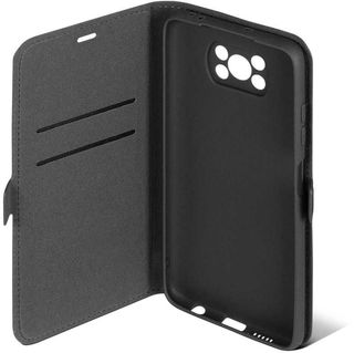 Чехол для Xiaomi Pocophone X3 Flip Black DF (книжка)
