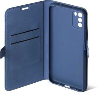 Чехол для Xiaomi Pocophone M3 Flip Blue DF (книжка)