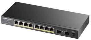 Коммутатор Zyxel GS1100-10HP-EU0101F 10G 2SFP 8PoE 130W неуправляемый