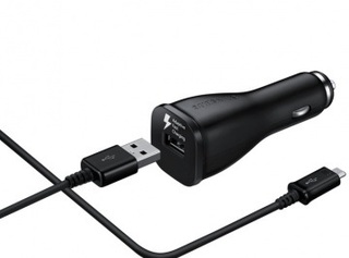 Автомобильное з/у Samsung  EP-LN915UBEGRU microUSB, 2A Black