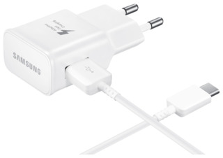 Сетевое з/у Samsung USB Type-C+ кабель USB, 15W, 2A, White (EP-TA20EWECGRU)