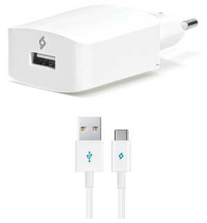 Сетевое з/у Ttec SpeedCharger + кабель USB Type-C (2SCS01C) TEC-8694470618579 White
