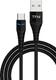 Кабель TFN Type-C, FORZA 1m  black (TFN-CFZUSBCUSB1MBK)