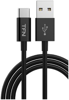 Кабель TFN Type-C, 1m  Black (TFN-CUSBCUSB1MTPBK)