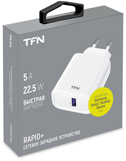 Сетевое з/у TFN USB, 5A White 22W  (TFN-WCRPD02)