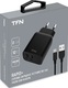Сетевое з/у TFN USB, 2.4A, с кабелем microUSB Black (TFN-WCRPD12W2U01)