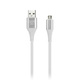 Кабель Smartbuy USB - MicroUSB 2A 1m белый (IK-12ERGbox white)