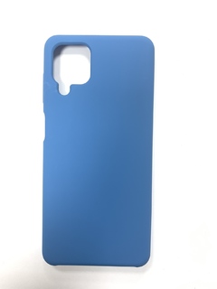 Чехол для Samsung Galaxy A12 Накладка плотная Silicon Case без логотипа (Синий)