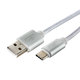 Кабель USB Cablexpert CC-U-USBC02S-1M, AM/TypeC, серия Ultra, длина 1м, серебристый, блистер