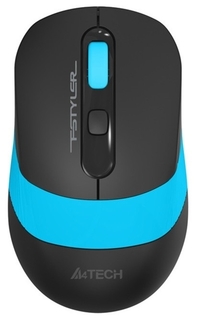 Беспроводная мышь A4 Fstyler FG10 черный/синий оптическая (2000dpi) USB (4but)