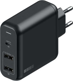 Зарядное устройство Interstep 60W 3A+3A+2.4A (PD+QC) черный