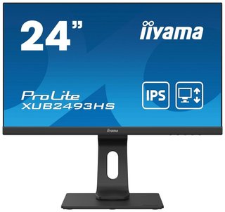 Монитор Iiyama 23.8" ProLite XUB2493HS-B4 черный IPS LED 4ms 16:9 DisplayPort HDMI D-Sub матовая 1000:1 250cd 178гр/178гр 1920x1080 75Гц  5.7кг