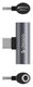 Переходник Deppa 73129 USB Type-C (m) mini-Jack 3.5 (f) USB Type-C (f) графитовый
