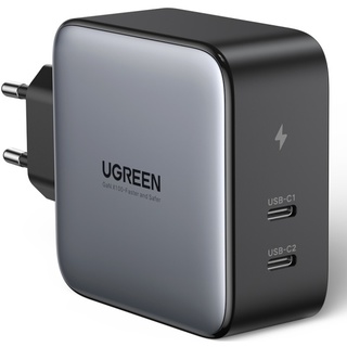 Сетевое з/у Ugreen CD254 (50327) 100W S2*USB-C 100W GaN Tech Fast Charger EU. Цвет: черный