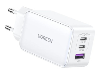 Сетевое з/у UGREEN CD244 Nexode USB-A+2*USB-C 65W GaN Tech Fast Charger EU White  (15334)