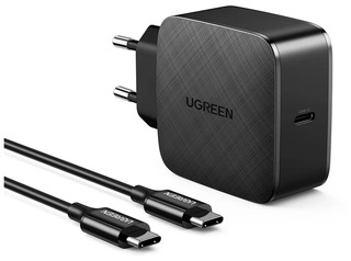 Сетевое з/у UGREEN CD217 (40156) 65 WGaN с кабелем USB-C Black