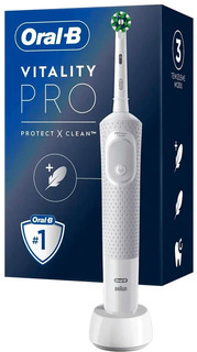 Зубная щетка Oral-B Vitality Pro Protect X Clean белая