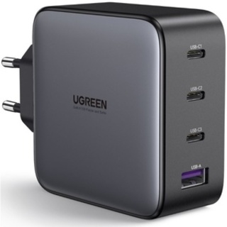Сетевое з/у UGREEN CD226 (40747) USB-A+3*USB-C 100W GaN Tech Fast Charger EU. Цвет: серый