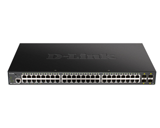 Коммутатор D-Link DGS-1250-52XMP/A1A 48G 4SFP+ 48PoE+ 370W управляемый