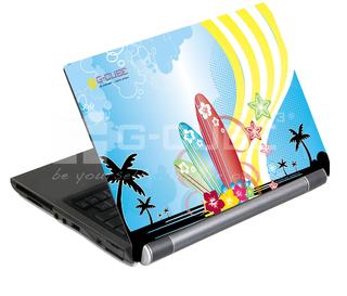 Наклейка для ноутбука 13-15" G-Cube GSA-15S, рисунок "Aloha Splash"