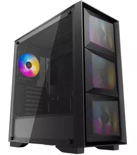 Корпус Deepcool MATREXX 50 MESH 4FS черный без БП ATX 4xColor LED 120mm