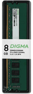 Память DDR4 8Gb 3200MHz Digma DGMAD43200008D RTL PC4-25600 CL22 DIMM 288-pin 1.2В dual rank RTL