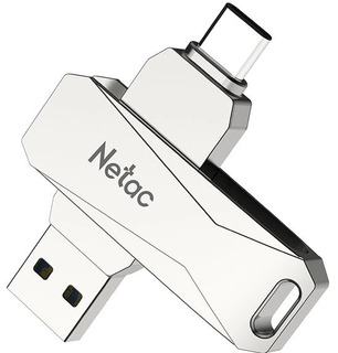 Флеш Диск USB 3.0 64Gb Netac U782C серебристый (NT03U782C-064G-30PN)