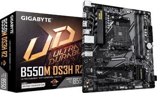 Материнская плата Gigabyte B550M DS3H R2 Soc-AM4 AMD B550 4xDDR4 mATX AC`97 8ch(7.1) GbLAN RAID+HDMI+DP