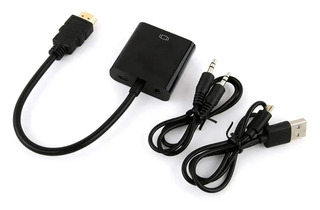 Переходник HDMI - VGA Buro HDMI-M-VGA-F-WUSB HDMI (m) VGA (f) 0.1м