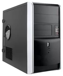 Корпус INWIN IW-EMR007 Black-Silver 450W USB/Audio/Fan mATX