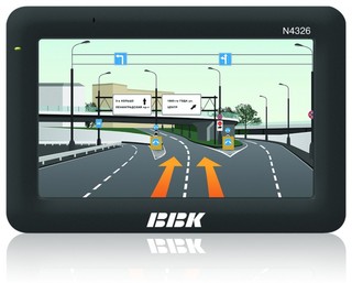 Автомобильный навигатор GPS BBK N4326 4.3" 2Gb MicroSD Карты Прогород